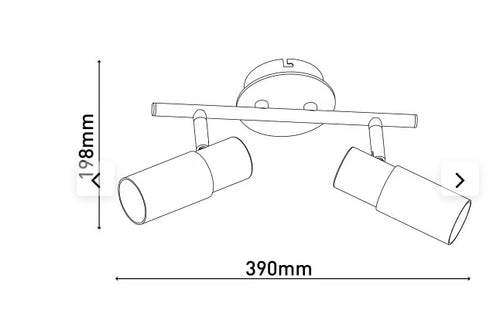 2er Wand- Deckenspot "Todtnau"