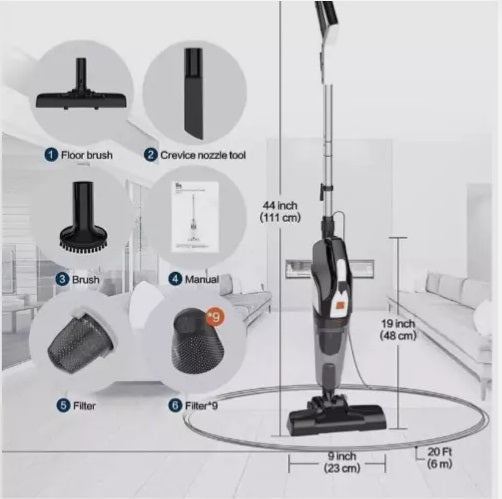 Hihhy 2-in-1 Stiel- und Handstaubsauger H-611 Vaccum Cleaner 18 KPA