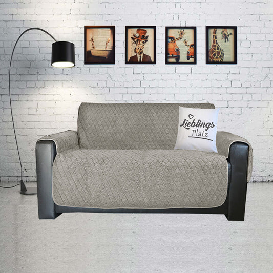 Wende Sofaschoner Sherpa 191cm x 224 cm 2 Sitzer Beige
