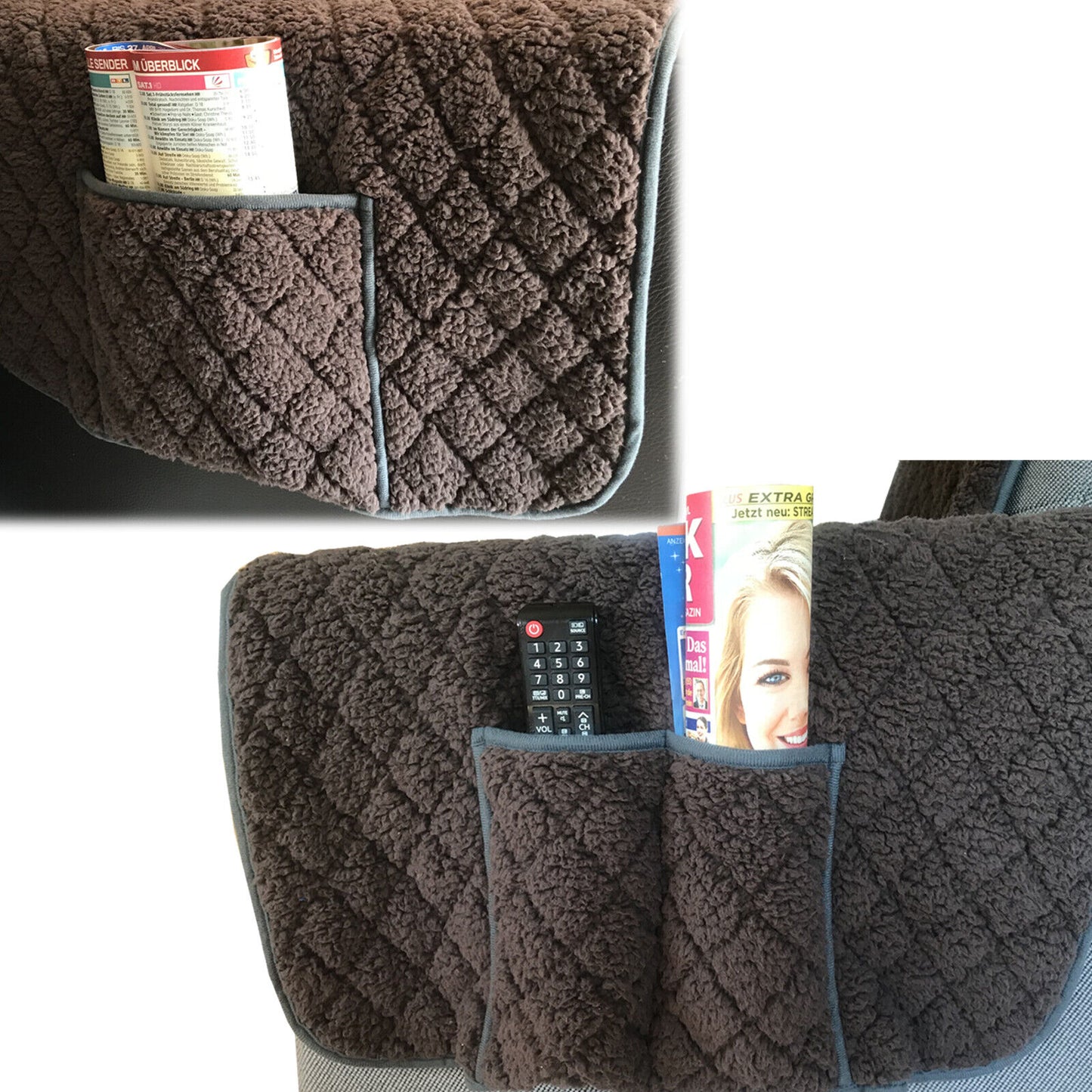 Wende Sofaschoner Sherpa 191cm x 224 cm 2 Sitzer Beige