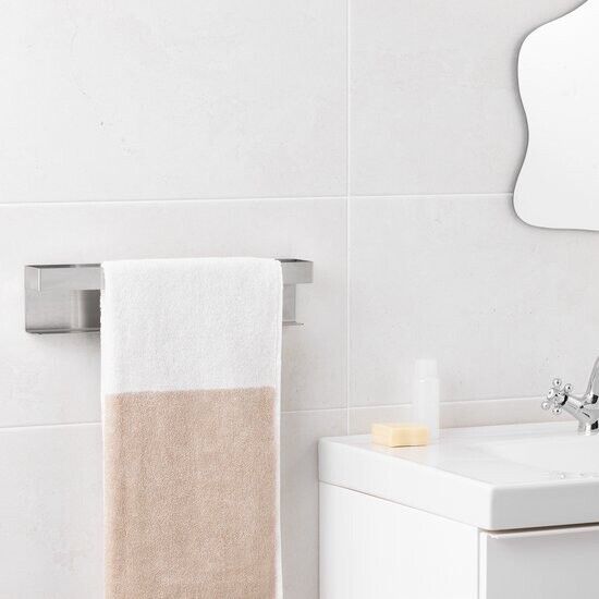 Navaris Handtuchhalter aus Edelstahl ohne Bohren Universal selbstklebend Bad