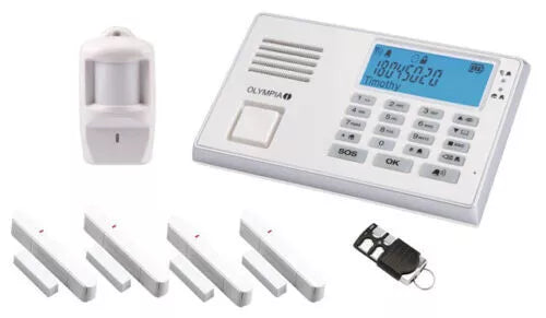 OLYMPIA Protect 9066 Wireless drahtlos GSM Funk Alarmanlage Set Notruf Hausalarm